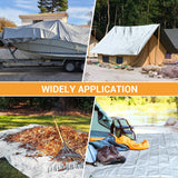 Keten Tarps Heavy Duty Waterproof 12’ X 20’, Extra Thick 16 Mil, Tear & Fade Resistant, 100% UV Blocking, Outdoor Tarp with Reinforced Grommets for Keten