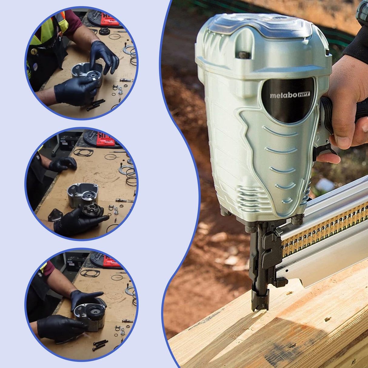 HAKATOP 877-307 Head Cap Gasket Set for Hitachi NR83A NR83A2 NR83A3 NR83A2(S) Framing Nailer Part HAKATOP