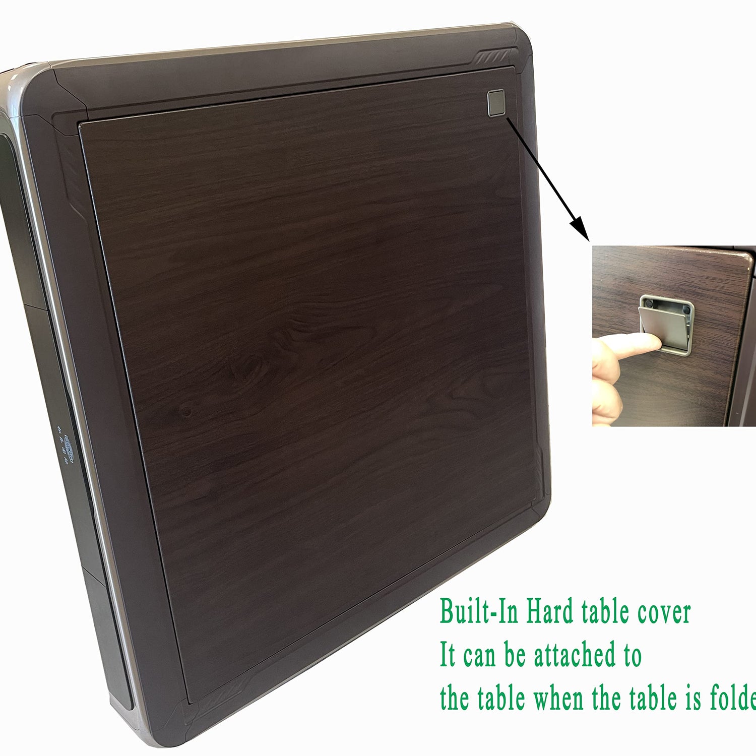 Folding Automatic Mahjong Mah jongg Table 36mm American Mahjong Numbered Tiles Foldable Style with 2 Sets of Tiles + 4 Racks Built-in Hard Table usamjtable