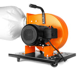 WEN DC3474 7.4-Amp Rolling Dust Collector with Induction Motor, 15-Gallon Bag and Optional Wall Mount , Black WEN