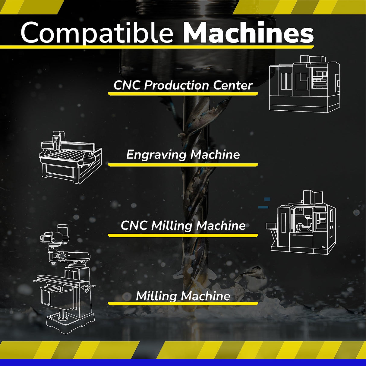 SPEED TIGER Carbide Spiral Router Bits - Up Down Compression Bit, ISEUD3/8” Diameter, 1-1/4” Cutting Length, 4"OVL (1 Piece, 3/8") - for Wood, SPEED TIGER