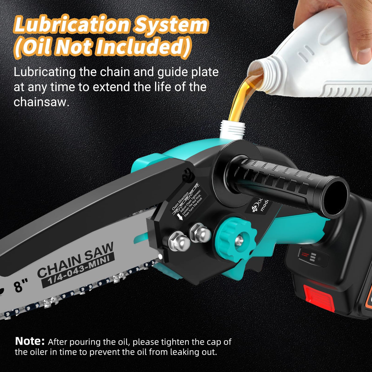 DocSmart Mini Chainsaw, 8 inch & 6 inch Electric Chainsaw Cordless, Upgraded Brushless Chainsaw with Auto Oiler, 2PCS 21V 2000mAh Batteries, Handheld DocSmart