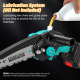 DocSmart Mini Chainsaw, 8 inch & 6 inch Electric Chainsaw Cordless, Upgraded Brushless Chainsaw with Auto Oiler, 2PCS 21V 2000mAh Batteries, Handheld DocSmart