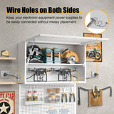 Wall Storage Cabinet Metal Garage Locker Medicine Cabinet with Locking Door Adjustable Shelf Bathroom Wall Cabinet Over The Toilet Storage Cabinet MetalMax