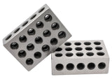 LLDSIMEX Pair 1" x 2" x 3" Precision Steel 1-2-3 Blocks 23 Holes LLDSIMEX