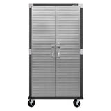 Seville Classics UltraHD Solid Steel Rolling Lockable Metal Storage Cabinet Locker Organizer w/Adjustable Shelves for Garage, Warehouse, Office, Seville Classics