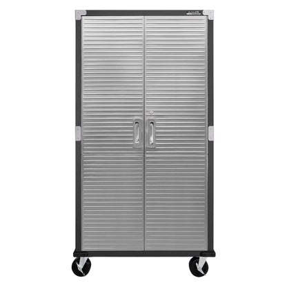 Seville Classics UltraHD Solid Steel Rolling Lockable Metal Storage Cabinet Locker Organizer w/Adjustable Shelves for Garage, Warehouse, Office, - WoodArtSupply