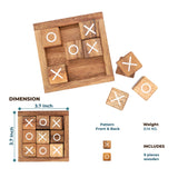 BSIRI Tic Tac Toe for Kids and Adults Coffee Table Living Room Decor and Desk Decor Family Games Night Classic Board Games Wood Rustic for Families BSIRI