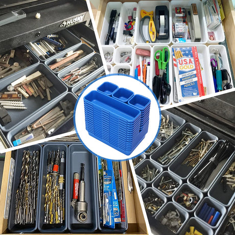 42 Pack Tool Box Organizer Tool Tray Dividers, Rolling Tool Chest Cart Cabinet Workbench Desk Drawer Organization and Storage for Hardware, Parts, KeFanta