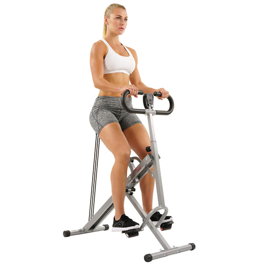 Sunny Health & Fitness Squat Assist Row-N-Ride™ Trainer for Glutes Workout with Online Training Video - WoodArtSupply