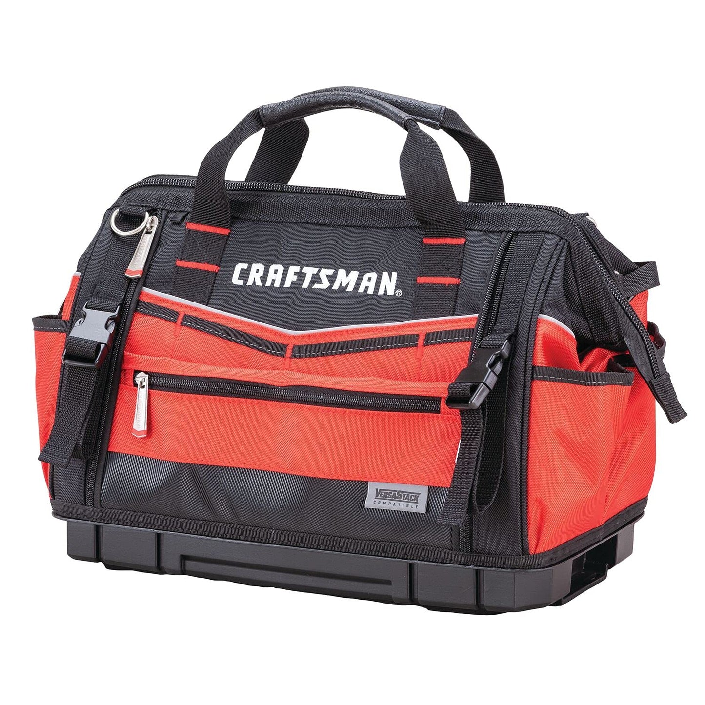 CRAFTSMAN VERSASTACK Zippered Tool Bag, 31 Pocket Organizer, Heavy Duty Tool Tote (CMST17622) - WoodArtSupply