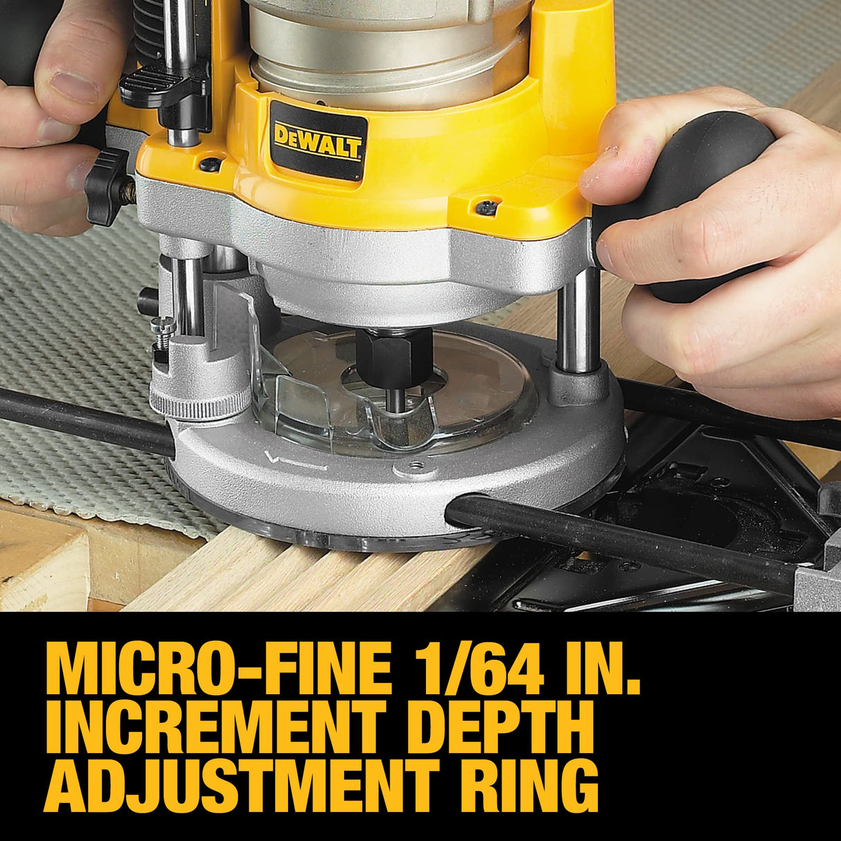 DEWALT Router, Fixed and Plunge Base Kit, Soft Start, 12-Amp, 24,000 RPM, Variable Speed Trigger, Corded (DW618PKB) DEWALT