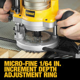 DEWALT Router, Fixed and Plunge Base Kit, Soft Start, 12-Amp, 24,000 RPM, Variable Speed Trigger, Corded (DW618PKB) DEWALT