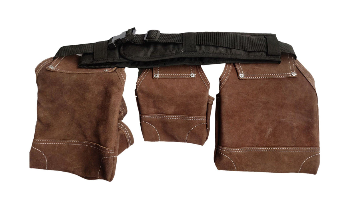 Zeluga 20-119 11 Pocket Rigger Heavy Duty Leather Tool Bag Kit, Brown Zeluga
