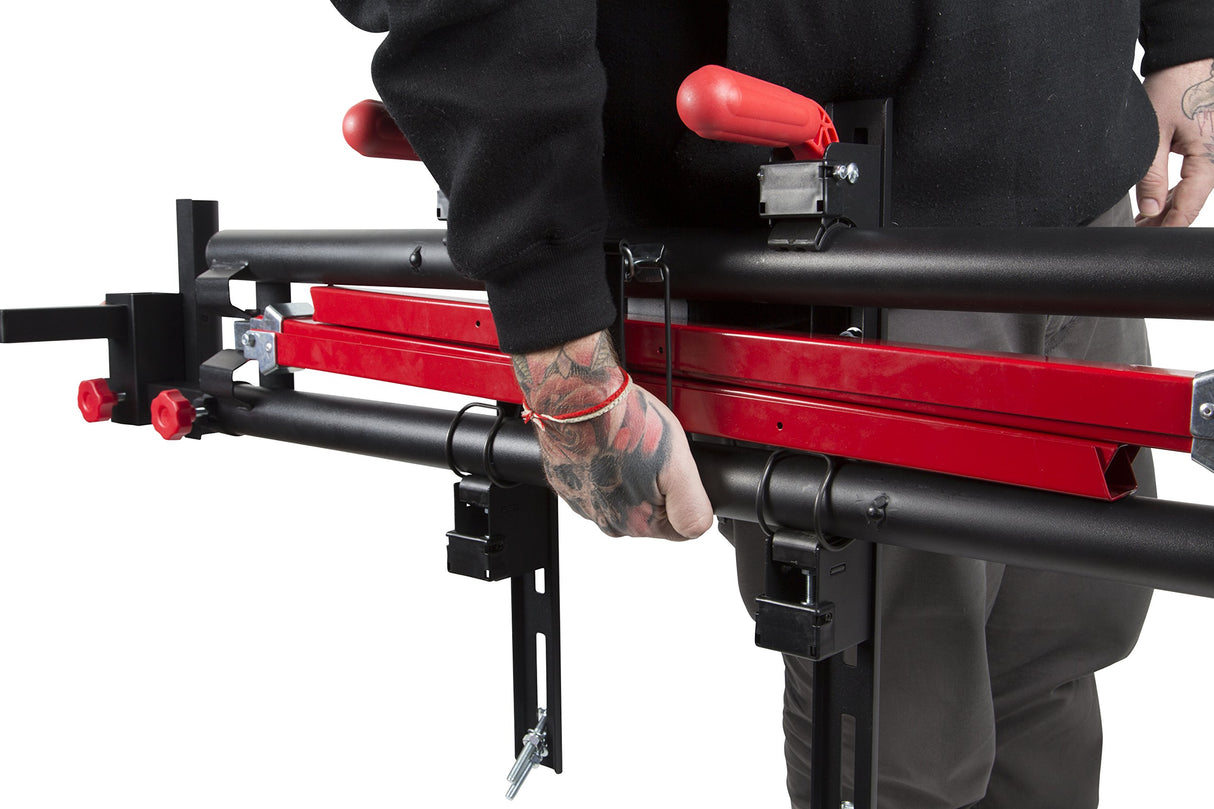REDLEG Universal Miter Saw Stand, Supports up to 400 lbs, Extendible (60 Inch) Material Supports, Clamping Tool Mounts, Folds and Locks REDLEG