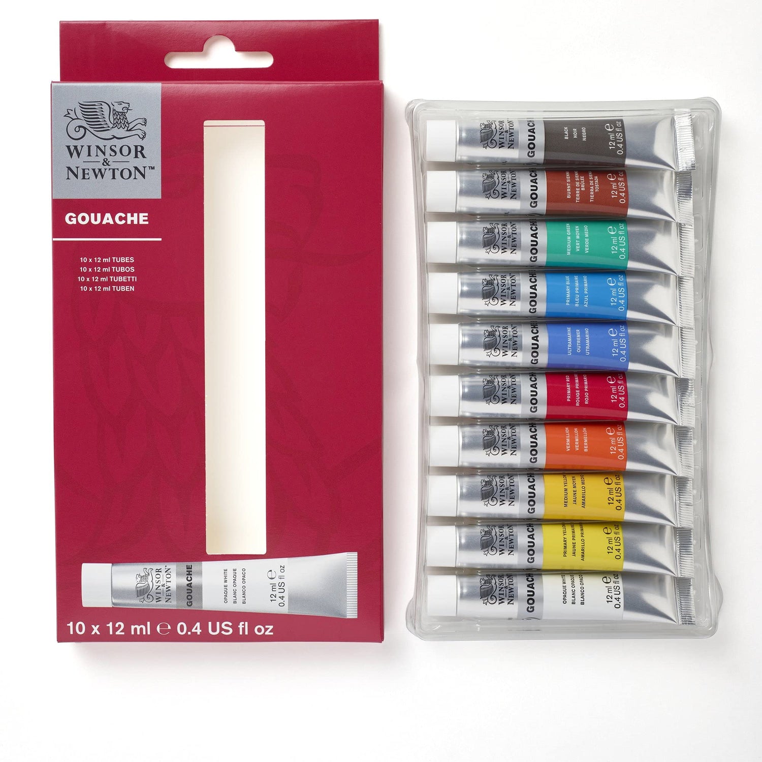 Winsor & Newton Designers Gouache Paint Set, 10 Count(Pack of 1), 10 Colors Winsor & Newton