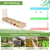 S AFSTAR Raised Garden Bed with Planter Box & Trellis, 93" L x 25" W x 40" H Outdoor Wooden Planter Box Kit for Flower Herb Vegetable Fruit Climbing S AFSTAR