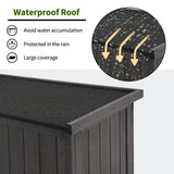 MCombo Outdoor Storage Cabinet, Garden Storage Shed, Outside Vertical Shed with Lockers, Outdoor 63 Inches Wood Tall Shed for Yard and Patio 0870 MCombo