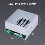 OMTech 40W Laser Power Supply for CO2 Laser Engravers, Power Supply Replacement for 30W 40W Laser Tube Laser Engraver, Laser Engraver Power Supply OMTech