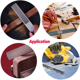 DONSTRAW Wood Rasp File 4 Way Premium Grade High Carbon Hand File and Round Rasp, Half Round Flat & Needle Files Wood Rasp Set for Sharping Wood and DONSTRAW