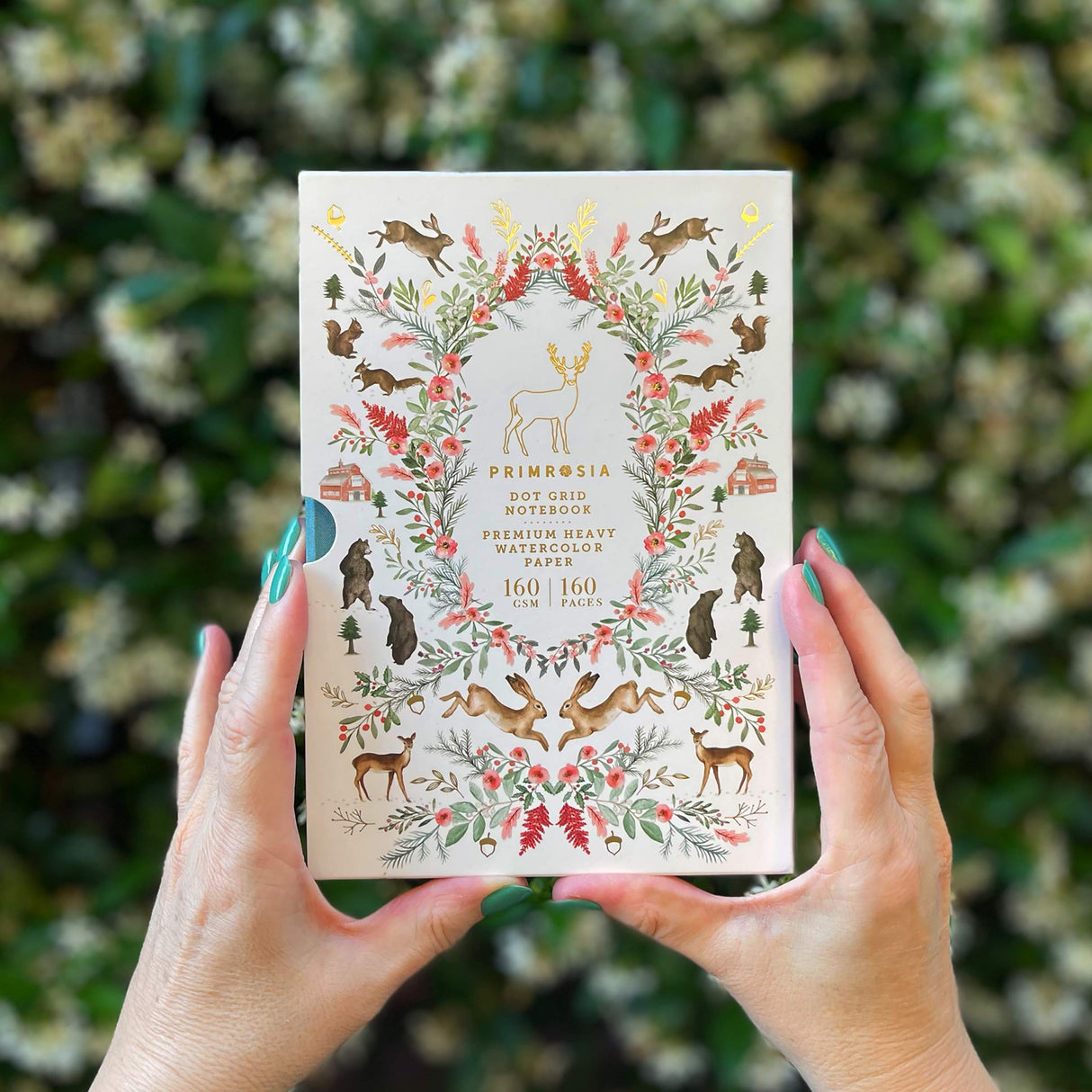 Winter Wonderland – 100 Dual Tip Markers + Winter Teal Dot Grid Journal Primrosia