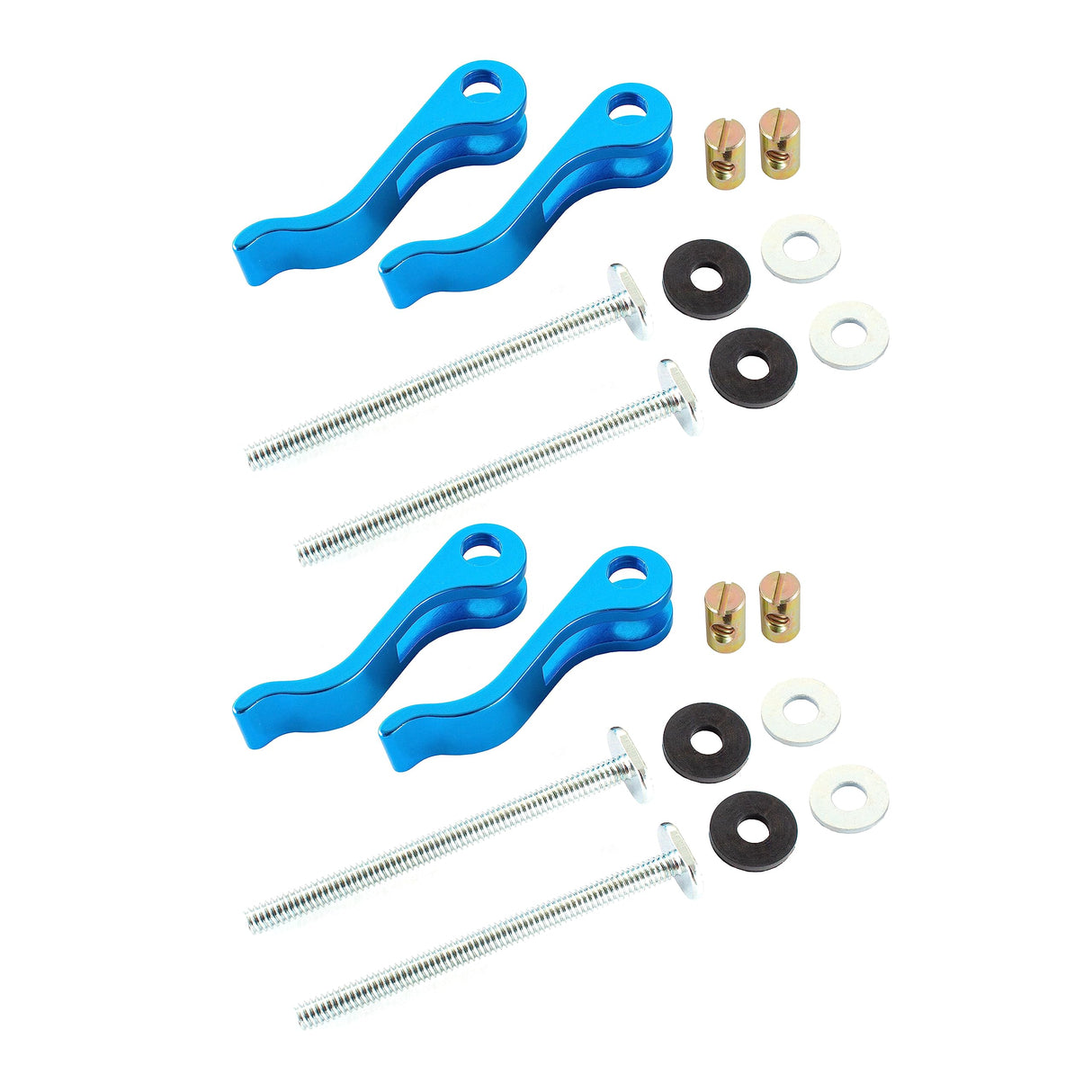 POWERTEC 71501 Aluminum Cam Clamp for Woodworking, 1/4”-20 Threaded Insert - 4PK, Blue POWERTEC