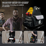 MARUTAI 12'' Tool Tote Bag, 44 Pockets Open Tool Bag, Tool Tote with Adjustable Straps and Waterproof Base, Tool Storage Bags for Men and Women MARUTAI TOOL STORAGE