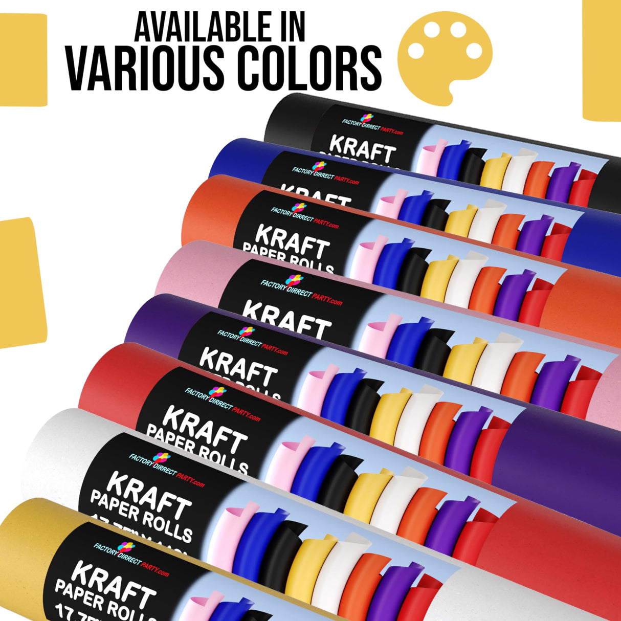Orange Kraft Paper Roll 17.75" X 1320" (110' Ft) Colored Paper Roll - Kraft Wrapping Paper Perfect as Shipping Paper - Packing Paper Roll - Craft Crown Display