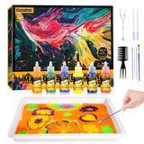 Water Marbling Paint for Kids - Arts and Crafts for Girls & Boys Crafts Kits Ideal Gifts for Kids Age 3-5 4-8 8-12 Coodoo