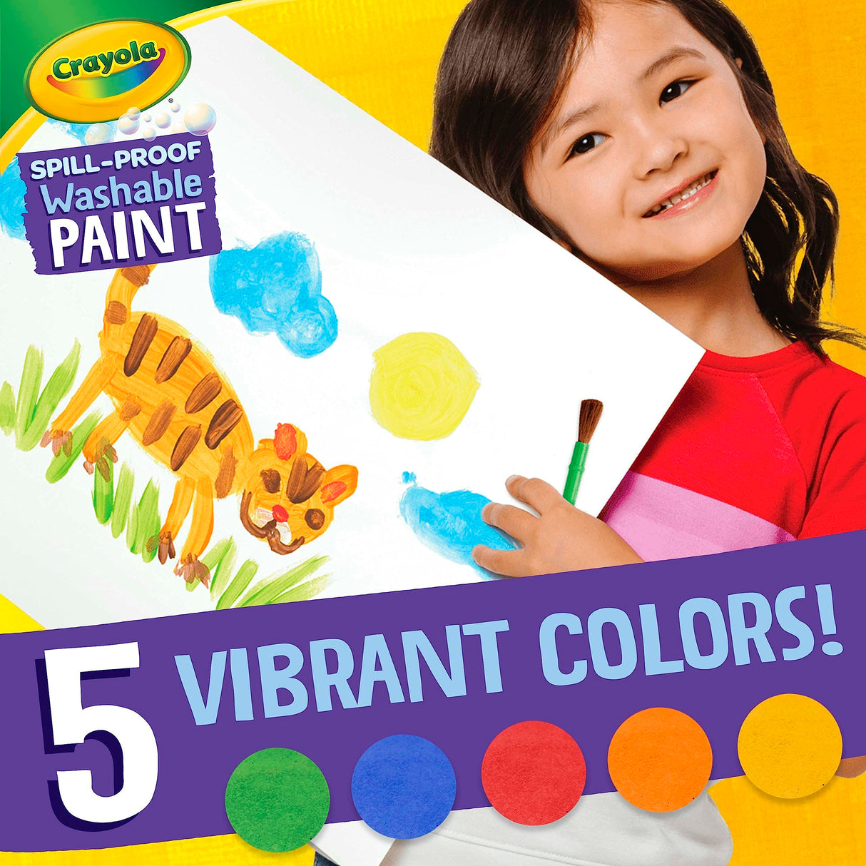 Crayola Spill Proof Watercolor Paint Set, Washable Paint for Kids, Ages 3, 4, 5, 6 Crayola