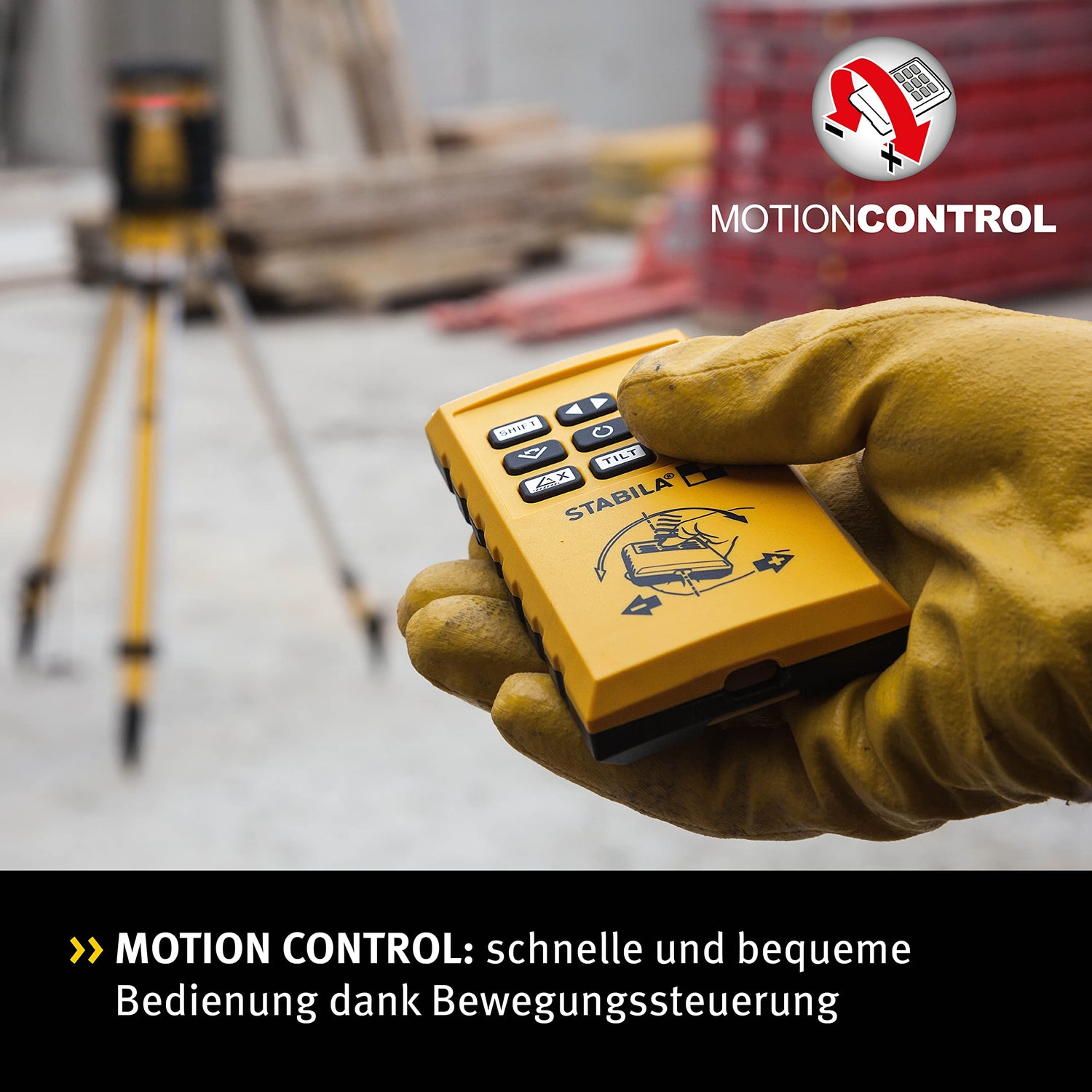 Stabila LAR350 Fully Self-Leveling Rotary Laser 9-piece Kit Interior/Exterior Horizontal, Vertical Levelling, Dual-Slope, Section Mode, LED Assist, Stabila