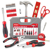 Hi-Spec 42pc Red Household DIY Small Tool Kit. Tool Box Set of Starter Basic Tools Kit for Home & Office Hi-Spec