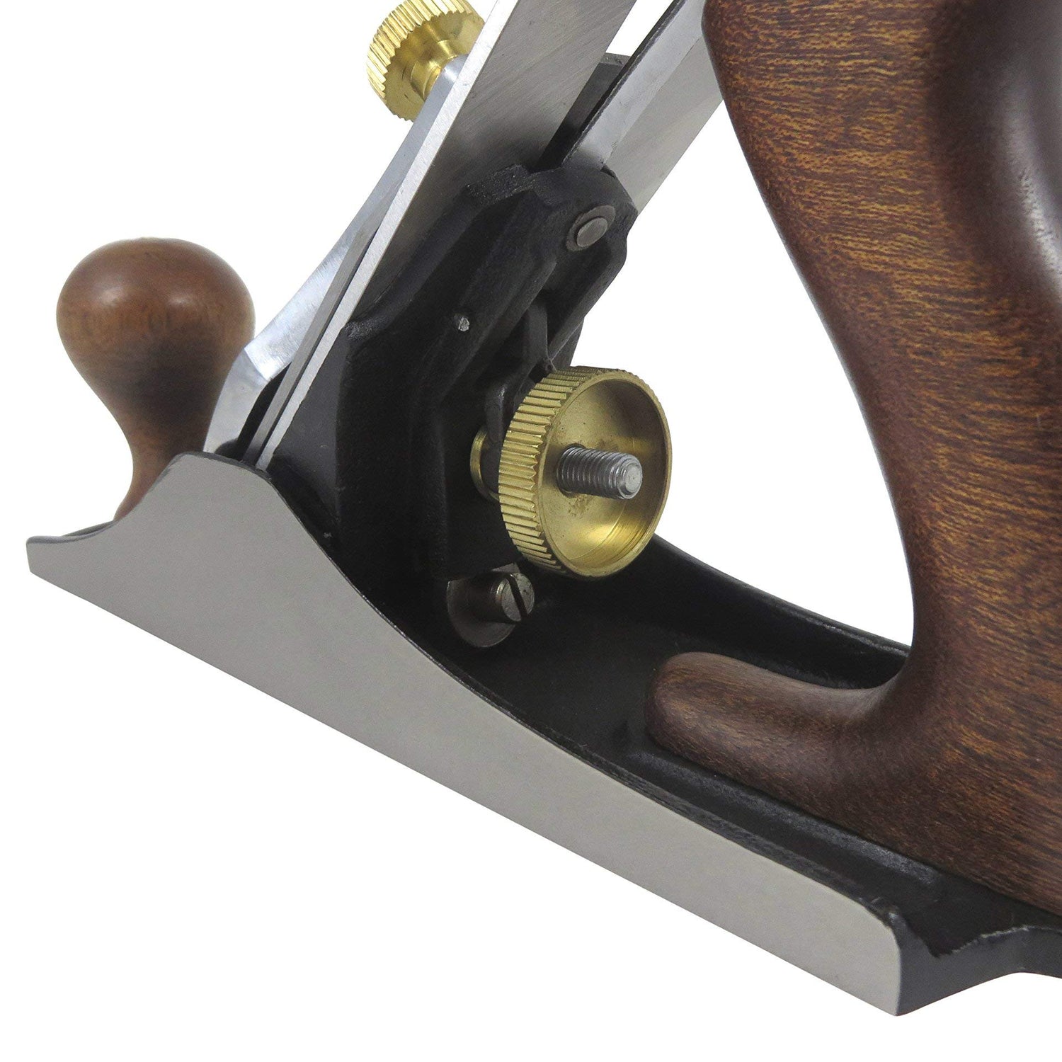 Taytools 469614 Smoothing Bench Hand Plane #4, 9-3/4 Inch Sole, Ductile Cast Body, Lapped Sides and Bottom, Blade RHC 55-60, Sapele Handle and Tote - WoodArtSupply