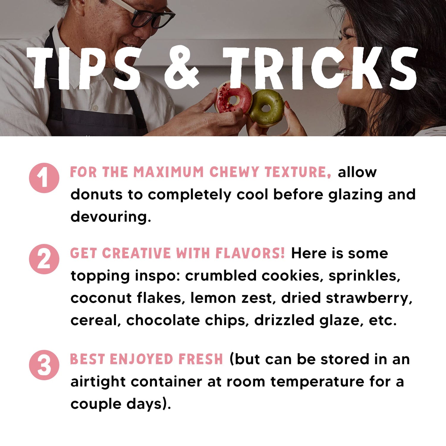 Global Grub DIY Morimoto Mochi Donut Kit - Includes Mochi Donut Mold, Piping Bag, Mochi Flour, Confectioners Sugar, Strawberry, Cocoa & Matcha Green Global Grub