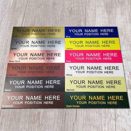 Icomecn Personalized Office Name Plate 2"x10" Customize Wall Door Sign NamePlate Adhesive back Icomecn