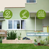 Incbruce 96x25x10 in Wooden Raised Garden Bed Planter, No-Bolt Assembly Elevated Flower Bed Boxes Kit for Vegetable Flower Herb Gardening, Natural Incbruce