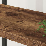 Rustic Industrial 6-Tier Metal and Wood Bookshelf by LVB LVB