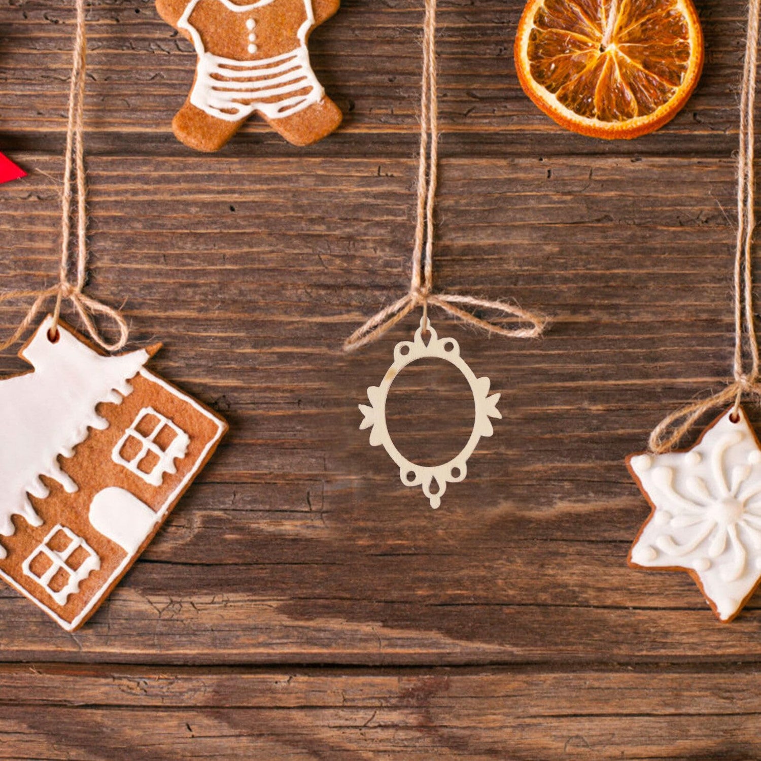 SEWACC 60 Pcs Unfinished Wood Photo Frame Pendants Wooden Cutouts Mini Picture Frame Wooden Shape Pieces for DIY Craft Ornaments Wood Picture Frames SEWACC