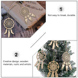 Holibanna Decorative Hanging Ornaments 4 Sets/ 40pcs Wooden DIY Dream Catchers Kits Unfinished Wood Dream Catchers Hanging Decorations Wood Slices Holibanna