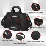 WORKPRO 16-inch Close Top Wide Mouth Tool Storage Bag with Water Proof Rubber Base, W081022A, 16" WORKPRO