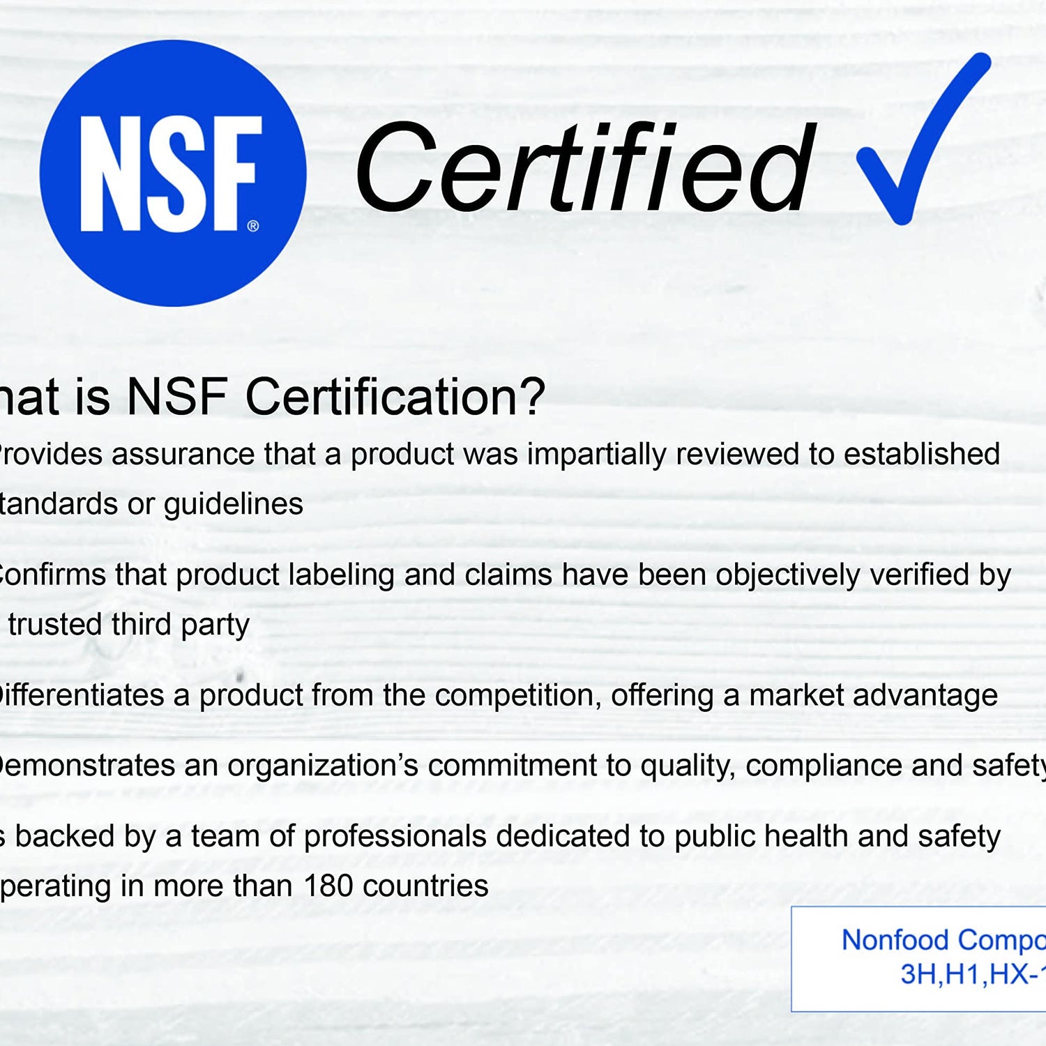 NSF Certified Food Grade Mineral Oil - Gallon (128oz), Certified Food Safe Conditioner for Wood Cutting Boards, Butcher Blocks and Stainless-Steel Sanco Industries