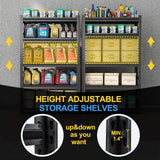 72" H Garage Shelving,Sturdy Garage Shelves Steel Heavy Duty Shelf,Large Metal Shelves,Adjustable Garage Storage Shelves Rack Unit for Warehouse Bezuny
