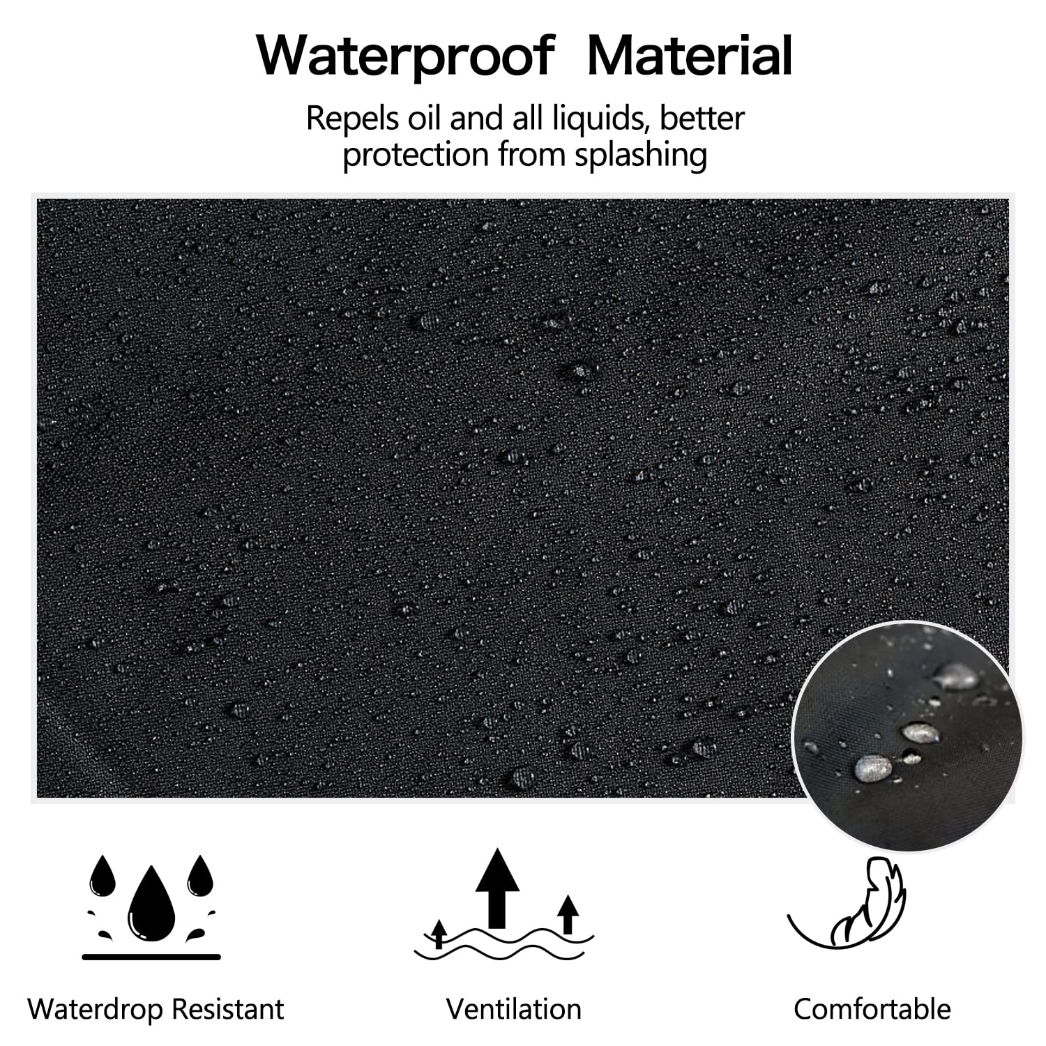 Homsolver 2 Pack Waterproof Rubber Vinyl Apron for Men, 39" Lightweight Chemical Resistant Industrial Work Apron, Adjustable Plastic Aprons for Homsolver