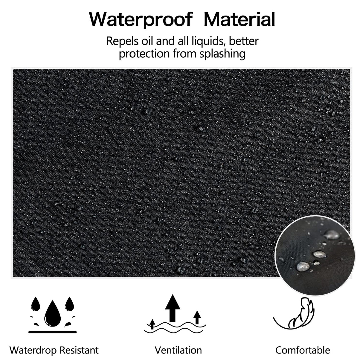 Homsolver 2 Pack Waterproof Rubber Vinyl Apron for Men, 39" Lightweight Chemical Resistant Industrial Work Apron, Adjustable Plastic Aprons for Homsolver