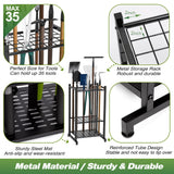 Sttoraboks Garden Tool Organizer, Yard Tool Tower Rack for Garage Organization and Storage, Up to 35 Long-Handled Tools/Rakes/Brooms, Heavy Duty Sttoraboks