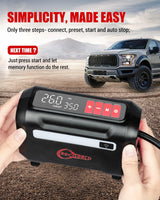 ROCGORLD R8 Tire Inflator Portable Air Compressor, DC 12V Air Compressor Portable with Large Dual Digital Screen, 3X Faster Inflation Air Pump for ROCGORLD