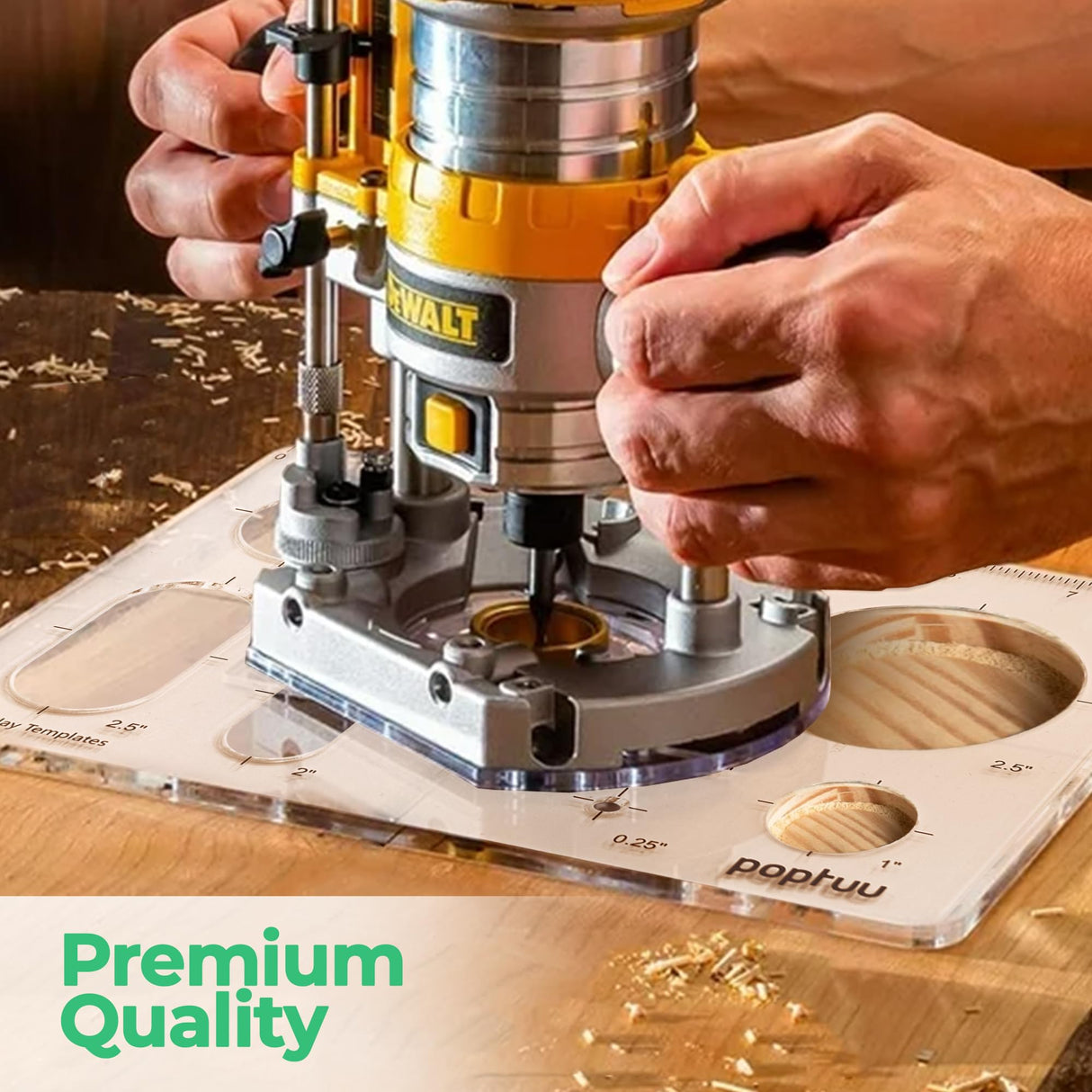 Router templates for Woodworking - 18 in 1 Inlay Template Kit for Working with Wood, Acrylic Router Templates, Decorative Stencil Tool for Design, poptuu