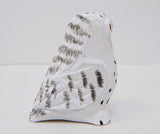 Snowy White Owl Wood Ornament Hanging Animal Figurine Handmade Carved Decoration Selsela