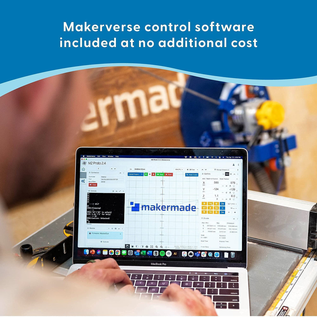 2021 M2 CNC Engraving Machine Kit with Up Cut Router Bit Included Maker Made