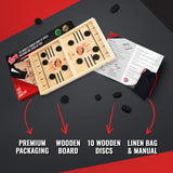 Bungee Table - Large Fast Sling Puck Game - Fast-Paced Fun for a Family Game Night or for a Party with Friends - Test Your Speed and Accuracy with Bungee Table